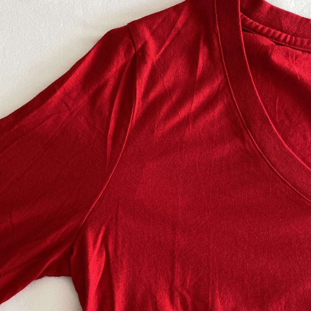 Ralph Lauren V Neck long sleeve T Shirt Like New embroidered logo size Medium - Picture 7 of 14